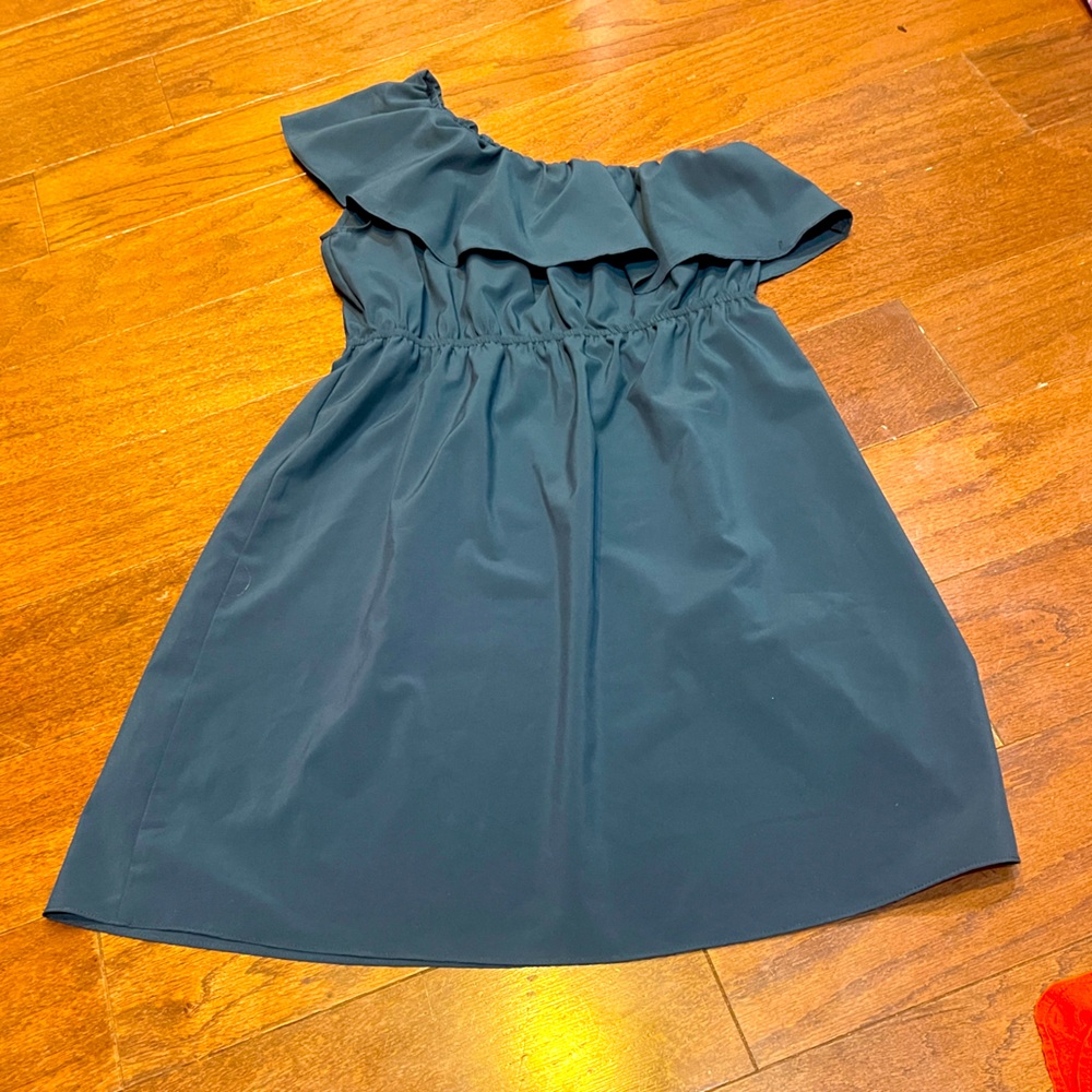 Coveted Clothing Blue One Shoulder A-line Mini Dress Size Large